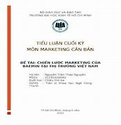 Tiểu Luận Marketing Căn Bản Chiến Lược Sản Phẩm